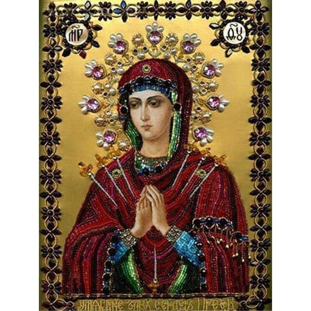 Huacan 5D Diamond Painting Virgin Mary Pictures By Rhinestones Mosaic Religion Icon Full Square Kit Diamond Embroidery