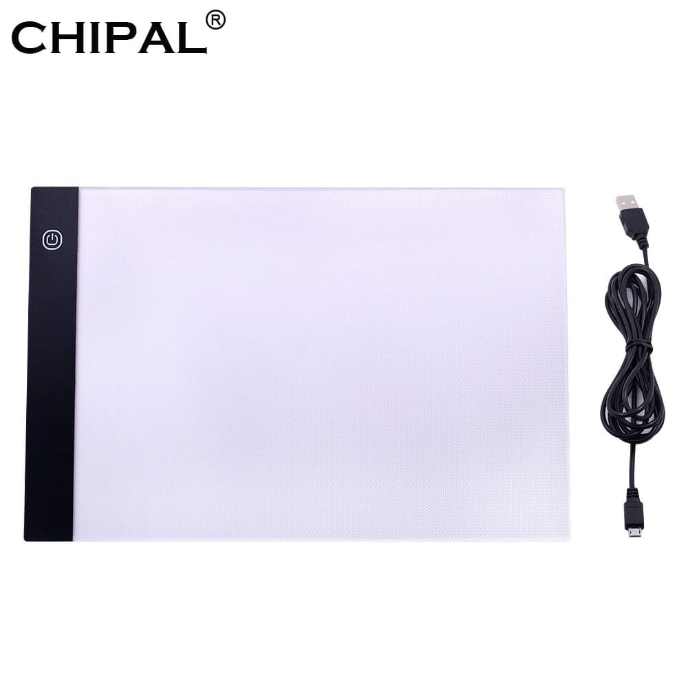 CHIPAL A4 LED Drawing Tablet Digital Graphics Pad USB LED Light Box Copy Board Electronic Art Graphic Painting Writing Table